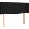 Image de vidaXL TÃªte de lit avec oreilles Noir 93x16x78/88 cm Tissu