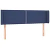 Image de vidaXL TÃªte de lit avec oreilles Bleu 147x16x78/88 cm Tissu