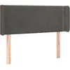 Image de vidaXL TÃªte de lit avec oreilles Gris foncÃ© 93x16x78/88 cm Velours
