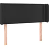 Image de vidaXL TÃªte de lit avec oreilles Noir 103x16x78/88 cm Similicuir