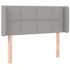 Image de vidaXL TÃªte de lit avec oreilles Gris clair 93x16x78/88 cm Tissu