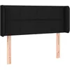 Image de vidaXL TÃªte de lit avec oreilles Noir 93x16x78/88 cm Tissu
