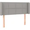 Image de vidaXL TÃªte de lit avec oreilles Gris clair 103x16x78/88 cm Tissu