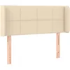 Image de vidaXL TÃªte de lit avec oreilles CrÃ¨me 103x16x78/88 cm Tissu