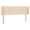 Image de vidaXL TÃªte de lit avec oreilles CrÃ¨me 147x16x78/88 cm Tissu