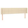 Image de vidaXL TÃªte de lit avec oreilles CrÃ¨me 203x16x78/88 cm Tissu