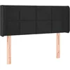 Image de vidaXL TÃªte de lit avec oreilles Noir 83x16x78/88 cm Velours