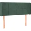 Image de vidaXL TÃªte de lit avec oreilles Vert foncÃ© 83x16x78/88 cm Velours