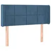 Image de vidaXL TÃªte de lit avec oreilles Bleu foncÃ© 93x16x78/88 cm Velours