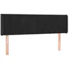 Image de vidaXL TÃªte de lit avec oreilles Noir 147x16x78/88 cm Velours