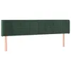 Image de vidaXL TÃªte de lit avec oreilles Vert foncÃ© 163x16x78/88 cm Velours
