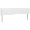 Image de vidaXL TÃªte de lit avec oreilles Blanc 203x16x78/88 cm Similicuir