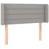 Image de vidaXL TÃªte de lit avec oreilles Gris clair 103x16x78/88 cm Tissu