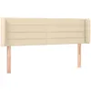 Image de vidaXL TÃªte de lit avec oreilles CrÃ¨me 147x16x78/88 cm Tissu