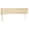Image de vidaXL TÃªte de lit avec oreilles CrÃ¨me 183x16x78/88 cm Tissu