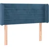 Image de vidaXL TÃªte de lit avec oreilles Bleu FoncÃ© 83x16x78/88 cm Velours