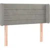 Image de vidaXL TÃªte de lit avec oreilles Gris clair 103x16x78/88 cm Velours