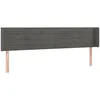 Image de vidaXL TÃªte de lit avec oreilles Gris foncÃ© 203x16x78/88 cm Velours