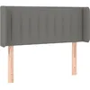 Image de vidaXL TÃªte de lit avec oreilles Gris foncÃ© 83x16x78/88 cm Tissu