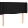 Image de vidaXL TÃªte de lit avec oreilles Noir 93x16x78/88 cm Tissu