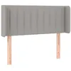 Image de vidaXL TÃªte de lit avec oreilles Gris clair 103x16x78/88 cm Tissu