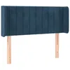 Image de vidaXL TÃªte de lit avec oreilles Bleu FoncÃ© 83x16x78/88 cm Velours