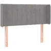 Image de vidaXL TÃªte de lit avec oreilles Gris clair 93x16x78/88 cm Velours