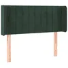 Image de vidaXL TÃªte de lit avec oreilles Vert foncÃ© 103x16x78/88 cm Velours