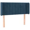 Image de vidaXL TÃªte de lit avec oreilles Bleu foncÃ© 103x16x78/88 cm Velours