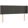 Image de vidaXL TÃªte de lit avec oreilles Gris foncÃ© 147x16x78/88 cm Velours
