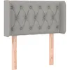 Image de vidaXL TÃªte de lit avec oreilles Gris clair 83x16x78/88 cm Tissu