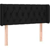 Image de vidaXL TÃªte de lit avec oreilles Noir 103x16x78/88 cm Tissu