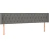 Image de vidaXL TÃªte de lit avec oreilles Gris foncÃ© 183x16x78/88 cm Tissu