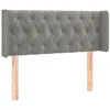 Image de vidaXL TÃªte de lit avec oreilles Gris clair 93x16x78/88 cm Velours