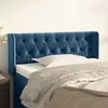 Image de vidaXL TÃªte de lit avec oreilles Bleu foncÃ© 93x16x78/88 cm Velours