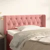 Image de vidaXL TÃªte de lit avec oreilles Rose 93x16x78/88 cm Velours
