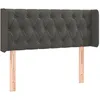 Image de vidaXL TÃªte de lit avec oreilles Gris foncÃ© 103x16x78/88 cm Velours