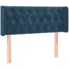 Image de vidaXL TÃªte de lit avec oreilles Bleu foncÃ© 103x16x78/88 cm Velours