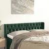 Image de vidaXL TÃªte de lit avec oreilles Vert foncÃ© 163x16x78/88 cm Velours