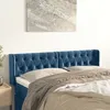 Image de vidaXL TÃªte de lit avec oreilles Bleu foncÃ© 163x16x78/88 cm Velours