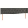Image de vidaXL TÃªte de lit avec oreilles Gris foncÃ© 203x16x78/88 cm Velours