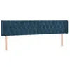 Image de vidaXL TÃªte de lit avec oreilles Bleu foncÃ© 203x16x78/88 cm Velours