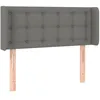 Image de vidaXL TÃªte de lit avec oreilles Gris foncÃ© 83x16x78/88 cm Tissu