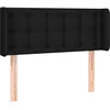 Image de vidaXL TÃªte de lit avec oreilles Noir 83x16x78/88 cm Tissu