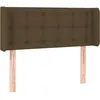 Image de vidaXL TÃªte de lit avec oreilles Marron FoncÃ© 83x16x78/88 cm Tissu