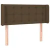 Image de vidaXL TÃªte de lit avec oreilles Marron FoncÃ© 93x16x78/88 cm Tissu