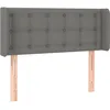 Image de vidaXL TÃªte de lit avec oreilles Gris foncÃ© 103x16x78/88 cm Tissu