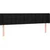 Image de vidaXL TÃªte de lit avec oreilles Noir 163x16x78/88 cm Tissu