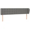 Image de vidaXL TÃªte de lit avec oreilles Gris foncÃ© 183x16x78/88 cm Tissu