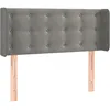 Image de vidaXL TÃªte de lit avec oreilles Gris clair 83x16x78/88 cm Velours